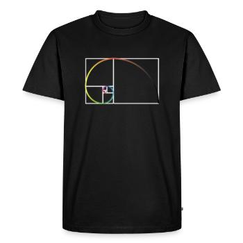 Épisode fibonacci de la gamme de couleurs Golden Ratio - T-shirt Premium bio Homme - noir - Devant - Nico (187cm)