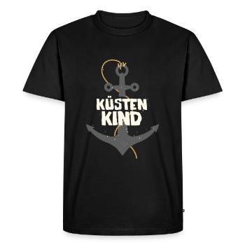 Coastal Anchor North German Maritime - Men's Premium Organic T-Shirt - black - Front - Nico (187cm)