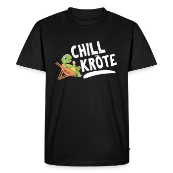 Chill Toad Funny summer holiday turtle - Men's Premium Organic T-Shirt - black - Front - Nico (187cm)