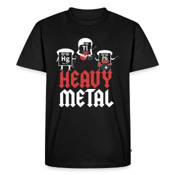 Heavy metals chemistry humor music - Men's Premium Organic T-Shirt - black - Front - Nico (187cm)