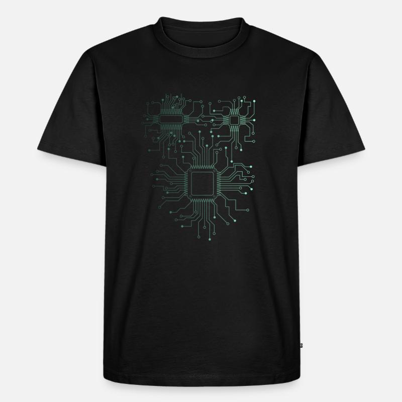 Computer Scientist Admin Hardware CPU - Men's Premium Organic T-Shirt - black