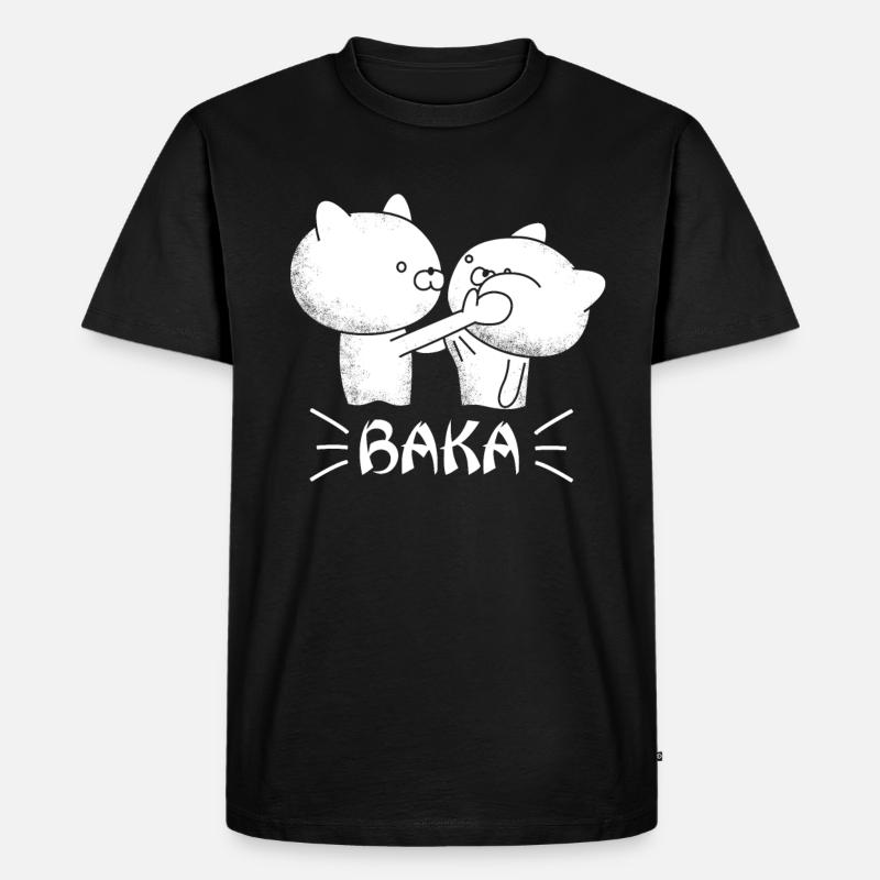 Baka Anime Spruch Japan - Männer Premium Bio T-Shirt - Schwarz
