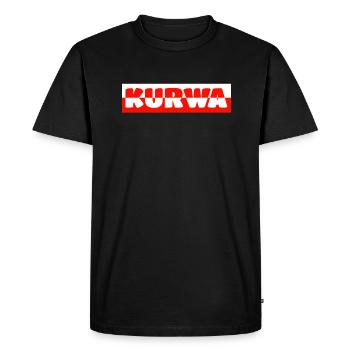 Kurwa disant Polski Pologne Polonais Polonais - T-shirt Premium bio Homme - noir - Devant - Nico (187cm)