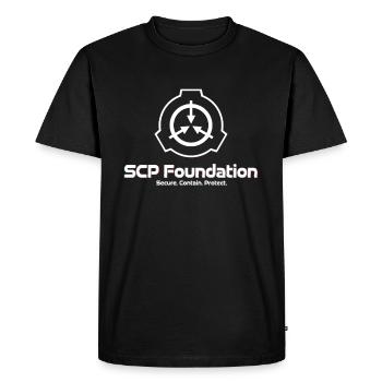 SCP Foundation saying graphic motto - Men's Premium Organic T-Shirt - black - Front - Nico (187cm)