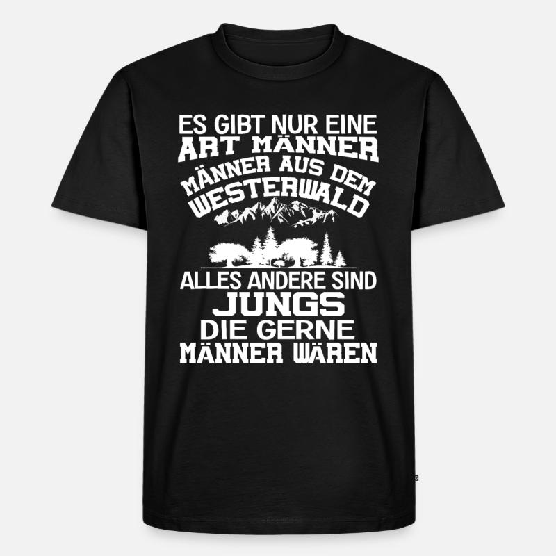 Westerwald - Männer Premium Bio T-Shirt - Schwarz