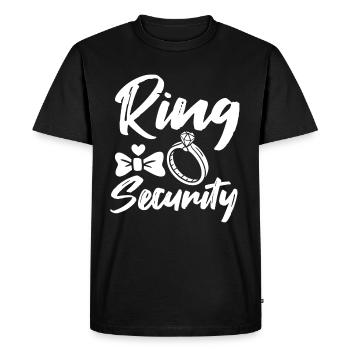 Funny Wedding Ring Security Bearer Outfit - T-shirt Premium bio Homme - noir - Devant - Nico (187cm)