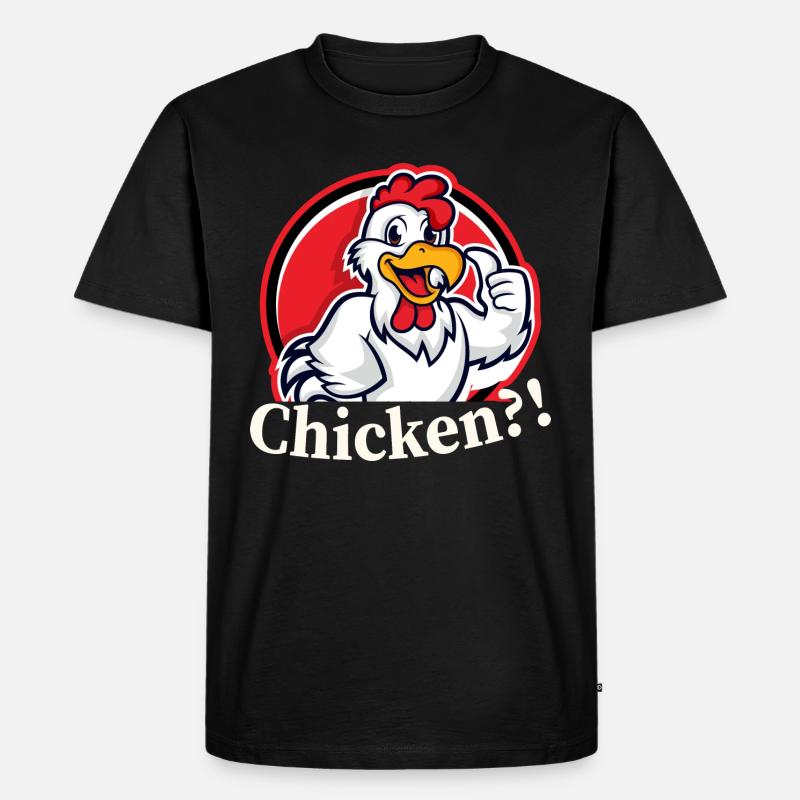 Chicken - Hahn Huhn Ei - Männer Premium Bio T-Shirt - Schwarz