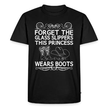 This Princess Wears Boots Western Linedance Outfit - T-shirt Premium bio Homme - noir - Devant - Nico (187cm)