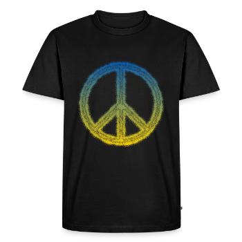 Cadeau paix et liberté pour l’Ukraine - T-shirt Premium bio Homme - noir - Devant - Nico (187cm)