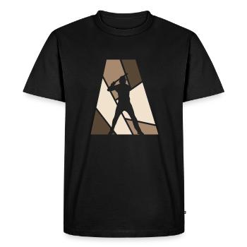 Fielding Baseball Batting - Men's Premium Organic T-Shirt - black - Front - Nico (187cm)