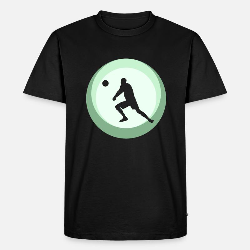Baggern Beachball - Männer Premium Bio T-Shirt - Schwarz