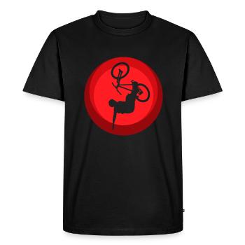 Trail BMX - T-shirt Premium bio Homme - noir - Devant - Nico (187cm)