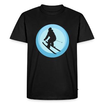 Domaine skiable Skifahrer - T-shirt Premium bio Homme - noir - Devant - Nico (187cm)