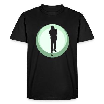 Puce de golf - T-shirt Premium bio Homme - noir - Devant - Nico (187cm)