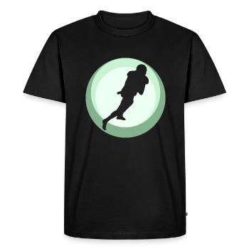 Quarterback Footballeur - T-shirt Premium bio Homme - noir - Devant - Nico (187cm)