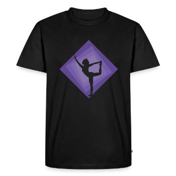 Mantra Sun Salutation Barre - Men's Premium Organic T-Shirt - black - Front - Nico (187cm)