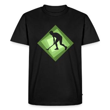 Bâton de hockey sur gazon Hockey sur gazon - T-shirt Premium bio Homme - noir - Devant - Nico (187cm)