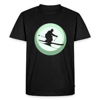 Domaine skiable Skieurs - T-shirt Premium bio Homme - noir - Devant - Nico (187cm)
