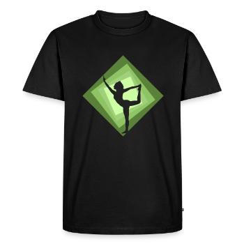 Mantra Sun Salutation Vinyasa - Men's Premium Organic T-Shirt - black - Front - Nico (187cm)