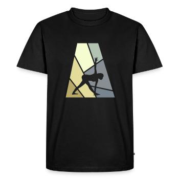 Vinyasa Yin - T-shirt Premium bio Homme - noir - Devant - Nico (187cm)
