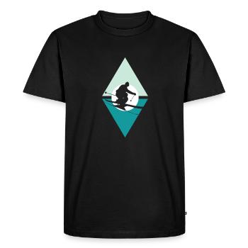Ski Skieurs Ski - T-shirt Premium bio Homme - noir - Devant - Nico (187cm)