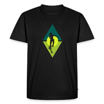 Skateboard Skateur Skateur - T-shirt Premium bio Homme - noir - Devant - Nico (187cm)