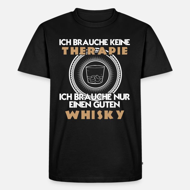 Whiskey - Männer Premium Bio T-Shirt - Schwarz