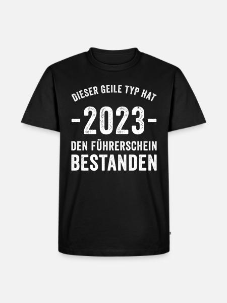 Führerschein Führerscheinprüfung Fahrschüler - Männer Premium Bio T-Shirt - Schwarz
