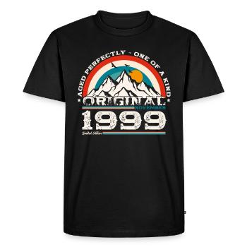 25th Birthday Original November 1999 Volume 99 - Men's Premium Organic T-Shirt - black - Front - Nico (187cm)