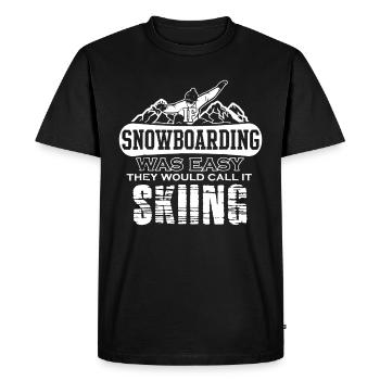 If Snowboarding Was Easy It - Men's Premium Organic T-Shirt - black - Front - Nico (187cm)