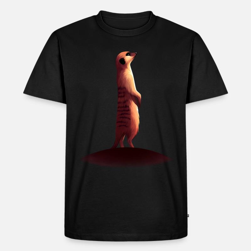 Erdmännchen - Männer Premium Bio T-Shirt - Schwarz