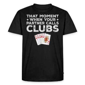 Funny Euchre Tees For Partner Euchre Card Game - T-shirt Premium bio Homme - noir - Devant - Nico (187cm)