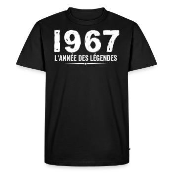 1967 Year of the Legends - 1967 Anniversary Gift - Men's Premium Organic T-Shirt - black - Front - Nico (187cm)