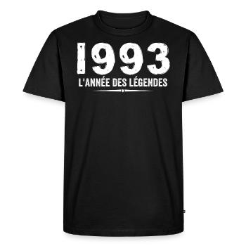 1993 Year of the Legends - 1993 Anniversary Gift - Men's Premium Organic T-Shirt - black - Front - Nico (187cm)