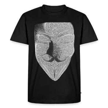 Anonyme v comme masque de vendetta - T-shirt Premium bio Homme - noir - Devant - Nico (187cm)