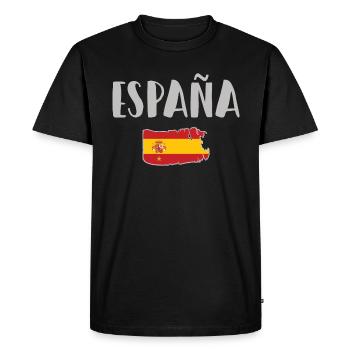 Maillot de fan de football espagnol. Mon cœur bat pour d - T-shirt Premium bio Homme - noir - Devant - Nico (187cm)