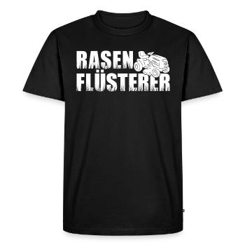 Rasenflüsterer Aufsitzmäher Rasentraktor Rasen - Männer Premium Bio T-Shirt - Schwarz - Vorne - Nico (187cm)