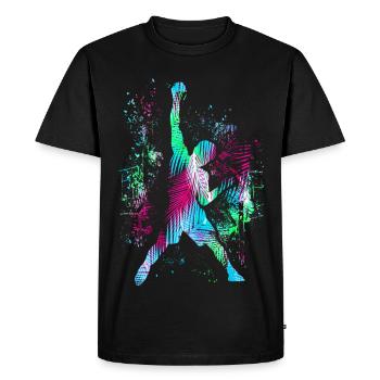 Climbing / Climbing / Freeclimbing / Mountaineering - Men's Premium Organic T-Shirt - black - Front - Nico (187cm)