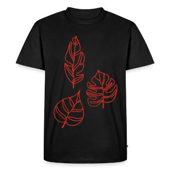 Esquisse de la nature (rouge) - T-shirt Premium bio Homme - noir - Devant - Nico (187cm)