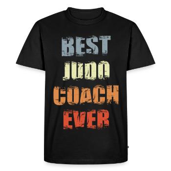 Entraîneur de judo - T-shirt Premium bio Homme - noir - Devant - Nico (187cm)