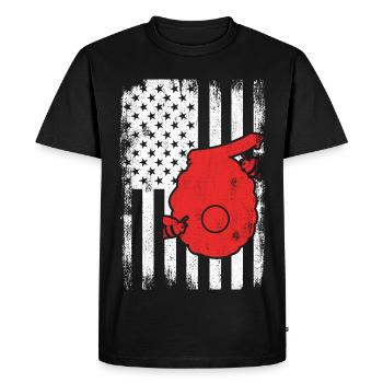 4 juillet USA Apiculture - T-shirt Premium bio Homme - noir - Devant - Nico (187cm)