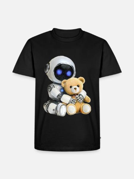 Robot Teddy - Men's Premium Organic T-Shirt - black