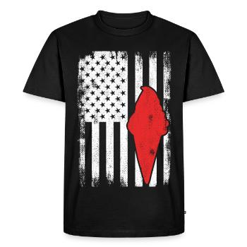 USA Ice Cream - Men's Premium Organic T-Shirt - black - Front - Nico (187cm)