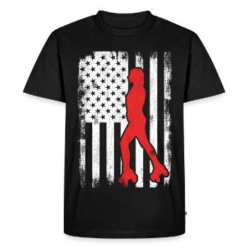 USA roller skater - Men's Premium Organic T-Shirt - black - Front - Nico (187cm)