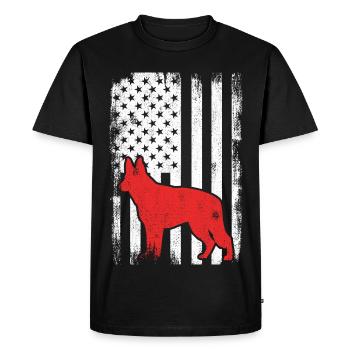4 juillet Chien de berger des États-Unis - T-shirt Premium bio Homme - noir - Devant - Nico (187cm)