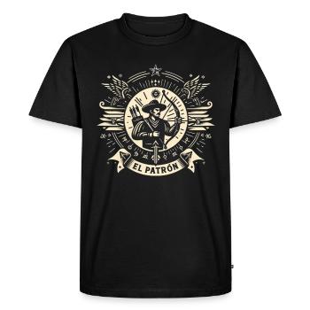 Icône d’El Patrón Archer - T-shirt Premium bio Homme - noir - Devant - Nico (187cm)