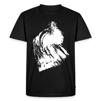 Murale Montagnes - T-shirt Premium bio Homme - noir - Devant - Nico (187cm)