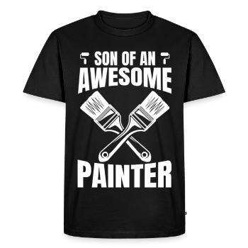 Painter Varnisher Son - Men's Premium Organic T-Shirt - black - Front - Nico (187cm)