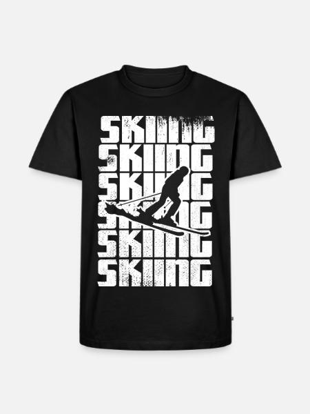Funny skier - Men's Premium Organic T-Shirt - black