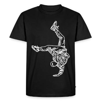 Breakdancer Sketch - Men's Premium Organic T-Shirt - black - Front - Nico (187cm)